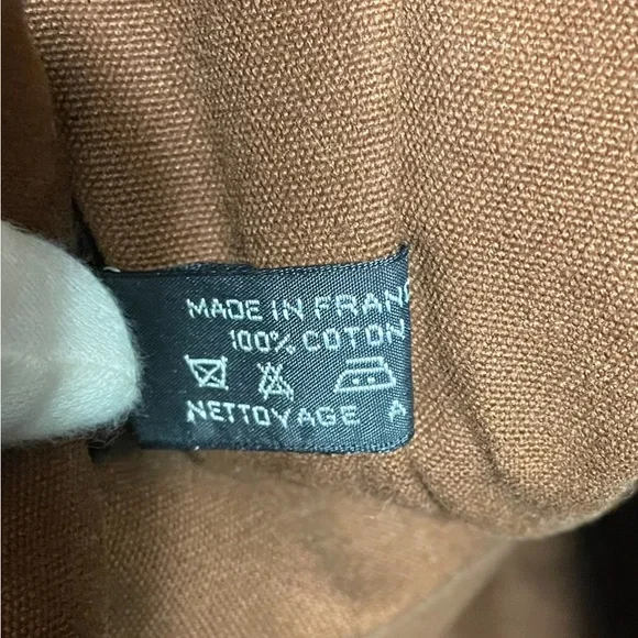 Authentic Hermes Large Vintage Rust and Navy Canvas Tote Bag - Picture 6 of 16